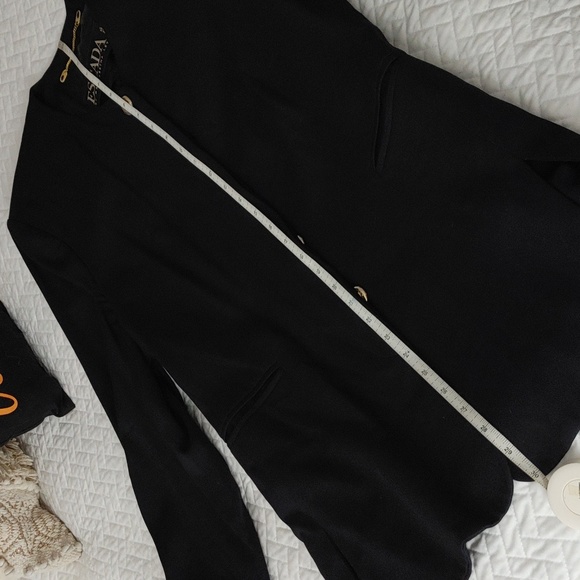 ESCADA Black Wool Button down Blazer Jacket 40 Medium - Picture 10 of 16